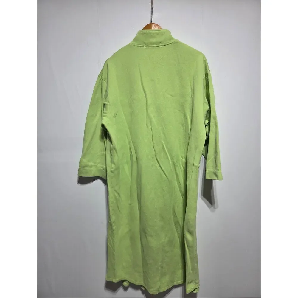Norm Thompson Woman's Vintage Green Housecoat Robe Size 1X - Picture 2 of 7
